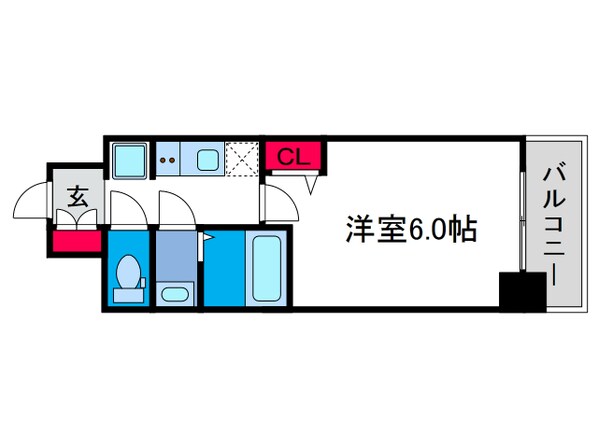 gm難波ウエストD.Cの物件間取画像